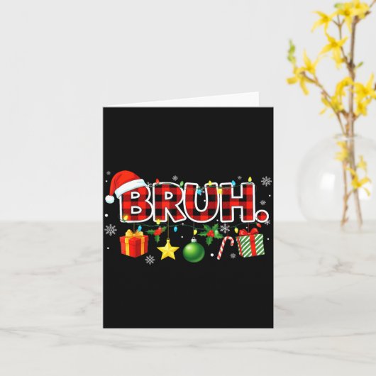 Bruh Christmas Teens Boys Xmas Kids Funny Christma Karte (Gelbe Blume)