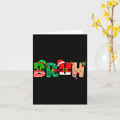 Bruh Christmas Tree Xmas Elf Santa Rudolph Pajamas Karte (Gelbe Blume)