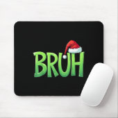 Bruh Christmas Weihnachtsmannmütze Mousepad (Mit Mouse)