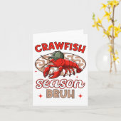 Bruh Crawfish Hat Boy Funny Crawfish Festival Karte (Gelbe Blume)