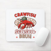 Bruh Crawfish Hat Boy Funny Crawfish Festival Mousepad (Mit Mouse)