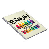 Bruh Crayons Personalisiert Teacher Notebook Notizblock (Rechte Seite)
