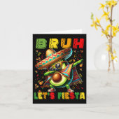 Bruh Dab Avocado Poncho Lasse Fiesta Kids Boys Cin Karte (Gelbe Blume)