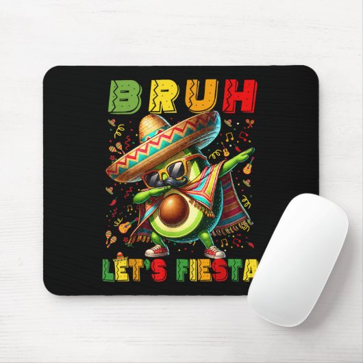 Bruh Dab Avocado Poncho Lasse Fiesta Kids Boys Cin Mousepad (Mit Mouse)