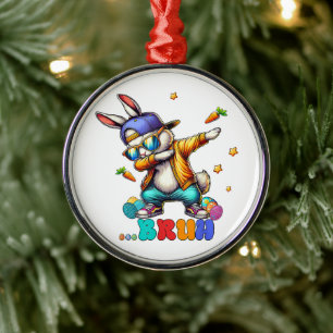 Bruh Dab Häschen Ostern Lustig Ornament Aus Metall