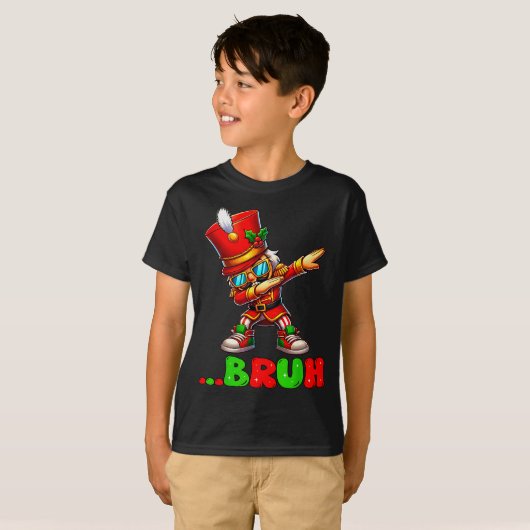 Bruh Dab Nussknacker Lustige Kinder Jungen Männer T-Shirt (Vorne ganz)