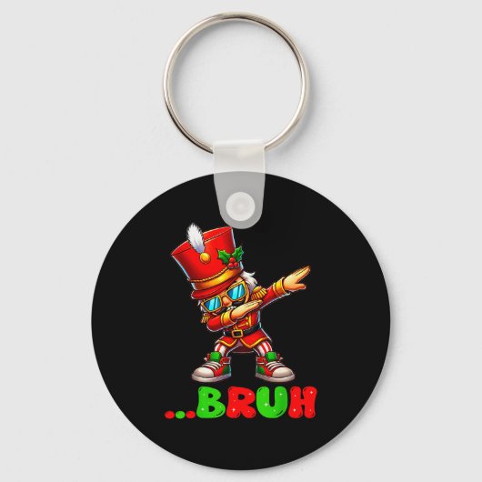 Bruh Dab Nutcracker Funny Kids Boys Mens Christmas Schlüsselanhänger (Vorderseite)