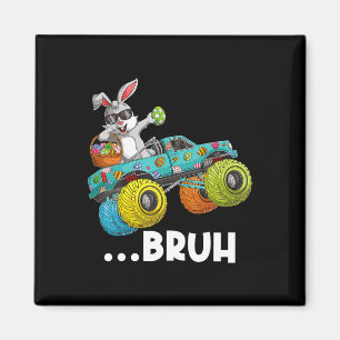Bruh Dabbing Bunny Frohe Ostern Monster Truck Lieb Magnet