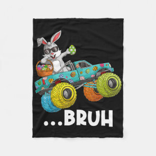 Bruh Dabbing Bunny Happy Ostermonster Truck Liebe Fleecedecke