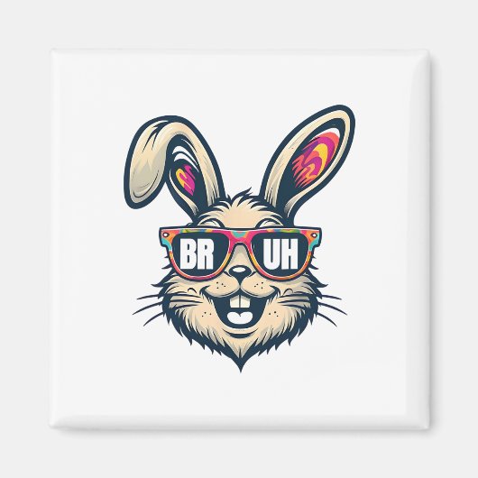 Bruh Dabbing Bunny Ostern Lustig Männer Kinder Jun Magnet (Vorne)