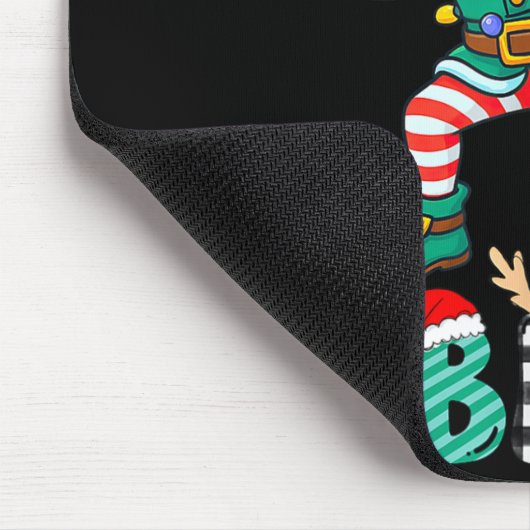 Bruh Dabbing Elf Funny Kids Boys Mens Christmas Ma Mousepad (Ecke)