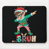 Bruh Dabbing Elf Funny Kids Boys Mens Christmas Ma Mousepad (Vorne)