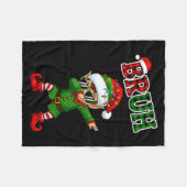 Bruh Dabbing Elf Funny Kids Years Pajamas Christma Fleecedecke (Vorderseite (Horizontal))