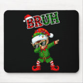 Bruh Dabbing Elf Funny Kids Years Pajamas Christma Mousepad (Vorne)