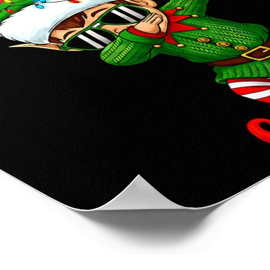 Bruh Dabbing Elf Funny Kids Years Pajamas Christma Poster (Ecke)