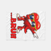 Bruh Dabbing Heart Funny Kids Boys Mens Valentine Fleecedecke (Vorderseite (Horizontal))