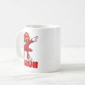 Bruh Dabbing Heart Funny Kids Boys Mens Valentine Kaffeetasse (Vorderseite Links)