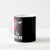 Bruh Dabbing Heart Funny Kids Boys Mens Valentine Kaffeetasse (Vorderseite Links)