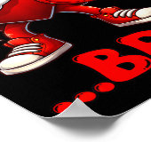 Bruh Dabbing Heart Funny Kids Boys Mens Valentine Poster (Ecke)