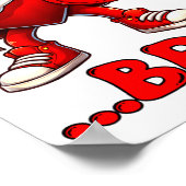 Bruh Dabbing Heart Funny Kids Boys Mens Valentine Poster (Ecke)