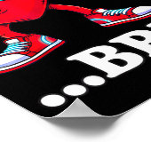 Bruh Dabbing Heart Funny Kids Boys Mens Valentine  Poster (Ecke)