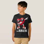 Bruh Dabbing Heart Funny Kids Boys Mens Valentine T-Shirt (Vorne ganz)
