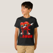 Bruh Dabbing Heart Funny Kids Boys Mens Valentine  T-Shirt (Vorne ganz)