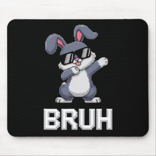 Bruh Dabbing Kaninchen Bunny Frohe Ostern Tag Ei J Mousepad