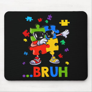 Bruh Dabbing Puzzle Autisse Awareness Teens Boys K Mousepad