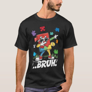 Bruh Dabbing Puzzle Dancing Funny Autismus Bewusst T-Shirt