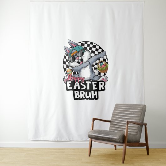 Bruh Dabbing Rabbit Ostereier Dab Boys Girls Wandteppich (Beispiel)