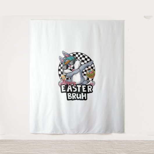 Bruh Dabbing Rabbit Ostereier Dab Boys Girls Wandteppich (Vorderseite)