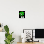 Bruh Dabbing Shamrock - Lustiger St. Patricks Tag Poster (Heimbüro)