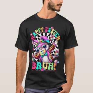Bruh dabbt Kaninchen, das Blasen tragende Leoparde T-Shirt