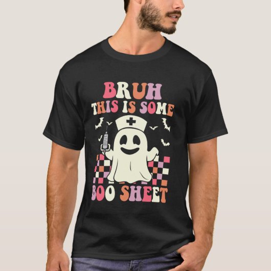 Bruh, das ist ein Boo Sheet Funny Groovy Halloween T-Shirt (Vorderseite)