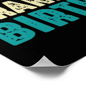 Bruh, das ist mein Grandson's Geburtstag Vintager  Poster (Ecke)