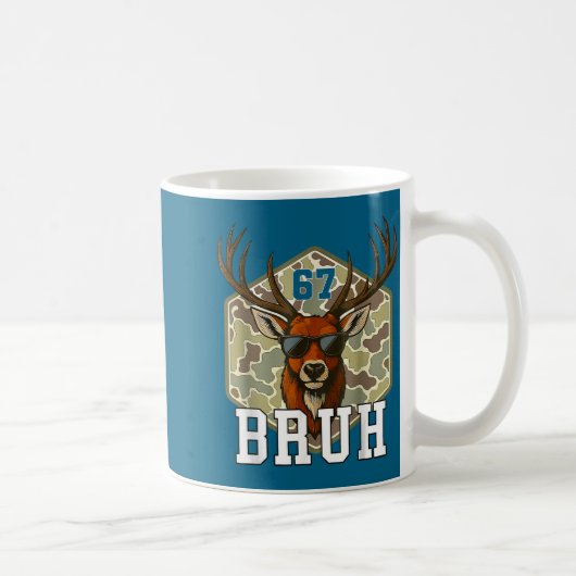 Bruh Deer 67 Funny Deer Hunting Camo Hat Youth Tee Kaffeetasse (Rechts)