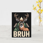 Bruh Deer Funny Deer Hunting Camo Hat Youth Kids S Karte (Gelbe Blume)