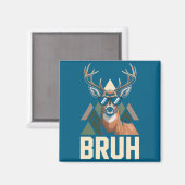 Bruh Deer Funny Deer Hunting Camo Hat Youth Kids S Magnet (Vorderseite/Rückseite)