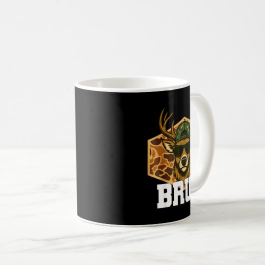 Bruh Deer Funny Deer Hunting Camo Hat Youth Teens Kaffeetasse (VorderseiteRechts)