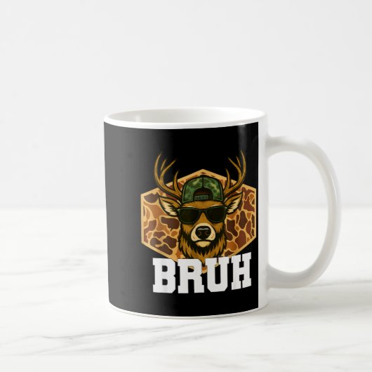 Bruh Deer Funny Deer Hunting Camo Hat Youth Teens Kaffeetasse (Rechts)