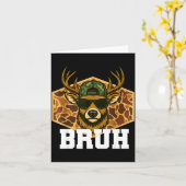 Bruh Deer Funny Deer Hunting Camo Hat Youth Teens Karte (Gelbe Blume)