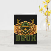 Bruh Deer Funny Deer Hunting Camo Hat Youth Teens Karte (Gelbe Blume)