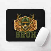 Bruh Deer Funny Deer Hunting Camo Hat Youth Teens  Mousepad (Mit Mouse)