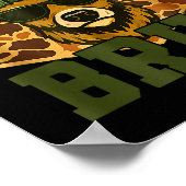 Bruh Deer Funny Deer Hunting Camo Hat Youth Teens  Poster (Ecke)