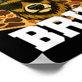 Bruh Deer Funny Deer Hunting Camo Hat Youth Teens Poster (Ecke)