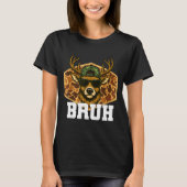 Bruh Deer Funny Deer Hunting Camo Hat Youth Teens T-Shirt (Vorderseite)