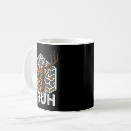 Bruh Deer Hunter Funny Deer Hunting Camo Men Teens Kaffeetasse (Vorderseite Links)