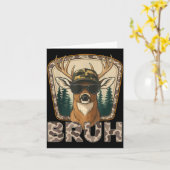 Bruh Deer Hunter Funny Deer Hunting Camo Men Teens Karte (Gelbe Blume)