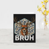 Bruh Deer Hunter Funny Deer Hunting Camo Men Teens Karte (Gelbe Blume)